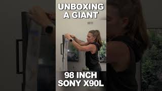 Unboxing a Giant 98quot Sony X90L [upl. by Im]