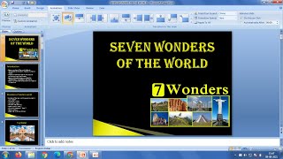 Create An Interactive PowerPoint Presentation  Seven Wonders Of The World [upl. by Lerrehs]