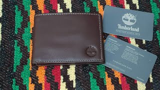 Timberland Mens Wellington RFID Leather Bifold Wallet Trifold Wallet Hybrid [upl. by Nibor]