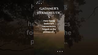 GADAMERS HERMENEUTICS [upl. by Notnef297]