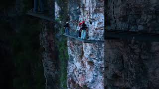 Zhangjiajie Grand Canyon Glass Bridge Bungee Jumping First Person View 33 [upl. by Ajidahk]