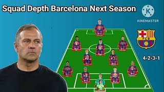 Squad Depth Barcelona Under Hansi Flick Season 20242025  Update 24 May 2024 [upl. by Ahtaela]