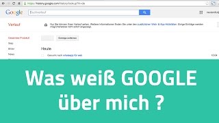 Was weiß Google über mich 6 Links für GoogleNutzer [upl. by Clauddetta]