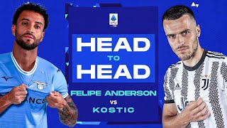 Flair and creativity in Turin  Felipe Anderson vs Kostic  Head to Head  Serie A 202223 [upl. by Heloise]