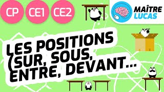 Les positions devant derrière etc CP  CE1  CE2  Cycle 2  Se repérer dans lespace  FLE [upl. by Oiled]