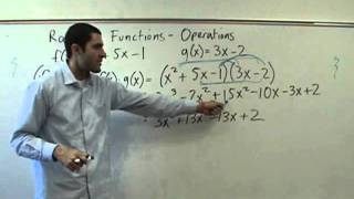 Algebra 2  Operations on Functions  f o gx [upl. by Fancie]