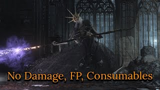 Dark Souls 3 Aldrich Devourer of Gods No Damage FP Consumables [upl. by Asillem895]