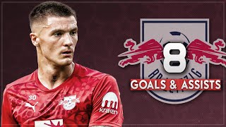 Benjamin Sesko  All 8 Goals amp Assists 202425 l HD 1080p [upl. by Klecka997]