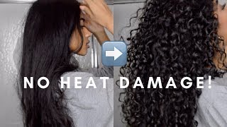 How to Straight to Curly  NO HEAT DAMAGE [upl. by Sulienroc]