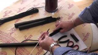 How to restring Triple String Nunchaku 3string without knots [upl. by Atteuqaj]