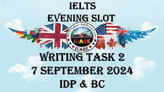 7 September 2024 IELTS  Writing Task 2  Academic  Exam Review  INDIA [upl. by Euqinor776]