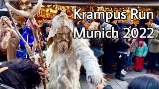 Krampus Parade Munich 2022 Krampuslauf krampus christmasmarket [upl. by Aianat]