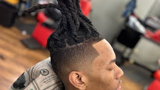 Drop fade with Locs on the top  💈 [upl. by Manella]