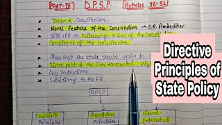 Directive principles of State Policy  lec22 Handwritten Notes  Indian polity  An aspirant [upl. by Callie]