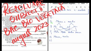 REZOLVARE SUBIECTA BACALAUREAT BIOLOGIE VEGETALA SESIUNEA AUGUST 2023  SUBIECTUL II [upl. by Horton991]