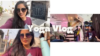 Pehli Yoga Class  Yoga Vlog Day 1 [upl. by Nodnelg192]