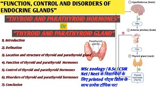 Thyroid and parathyroid hormones  Function control and disorders of thyroid amp parathyroid hormones [upl. by Aynekal]