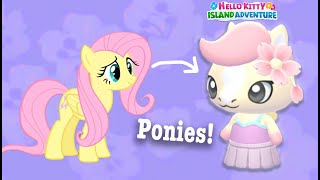 I made MLP Characters in Hello Kitty Island Adventure  New Pony Avatars [upl. by Naedan]