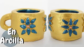 ☕ TAZA EN ARCILLA PASO A PASO  PRINCIPIANTES  CERAMICA ARTESANAL  FACIL DIY [upl. by Aryas78]