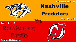 Nashville Predators vs New Jersey Devils  November 25 2024  All Goals [upl. by Assillem24]