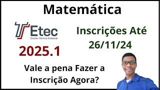 VESTIBULINHO ETEC 20251 DEIXOU PARA ÚLTIMA HORA FAÇA O SEGUINTE [upl. by Unam]