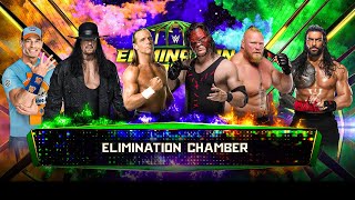 WWE 2K23  Brock Lesnar vs Undertaker vs Kane vs Cena vs HBK vs Reigns Elimination Chamber Match [upl. by Winny]