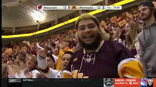 Highlights Meyers Close Lead Gopher Mens Hockey to 50 Win in Border Battle Opener [upl. by Fairman]