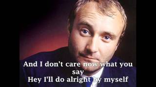 PHIL COLLINS  I DONT CARE ANYMORE  with lyrics [upl. by Dihaz]