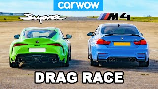 Toyota Supra vs BMW M4 DRAG RACE [upl. by Clay500]