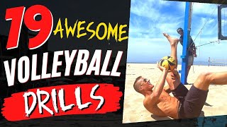 19 of the BEST and most FUN Solo Volleyball Drills [upl. by Ahsaz430]