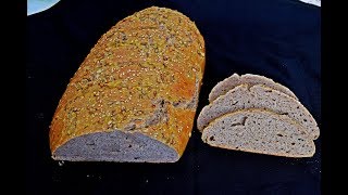 Whole Grain Rye Bread  Vollkorn Roggenbrot  Razani Hleb od celog zrna zitarice [upl. by Aztilay]