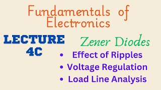 Fundamentals of Electronics  Lecture  4C  Ripples and Load Line Analysis in Zener Diode [upl. by Oliy]