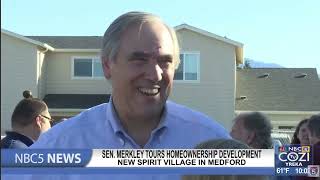 Sen Merkley tours new homeownership development in Medford [upl. by Stefan]