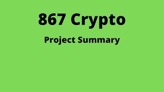 867 Crypto  Quick Project Summary [upl. by Crespo]