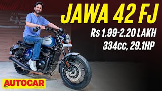 Jawa 42 FJ  Price engine features and more details  Walkaround  Autocar India [upl. by Lyontine]