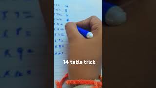 How to write a 14 table trick [upl. by Laughlin]