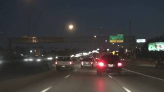 Houston TX Night Freeway Tour [upl. by Atiekahs]