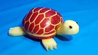 How To Make Purple Apple Tortoise  Fruit Carving [upl. by Primavera]