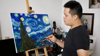 Painting quotThe Starry Nightquot 1889  Van Gogh [upl. by Euqinahs]