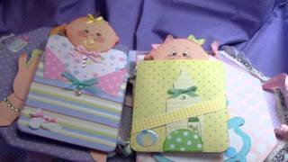 CRICUT Baby Mini Album Diaper Bag Scrapbooking Peachy Keen Stamps [upl. by Schafer]