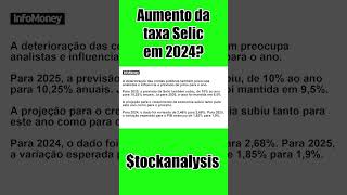 Aumento da taxa Selic em 2024 tockanalysis [upl. by Aiduan236]