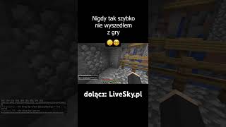 Autor Sagi  Nigdy tak szybko nie wyszedłem z gry 😳🎮 minecraft survival smp śmieszne funny [upl. by Novehc]