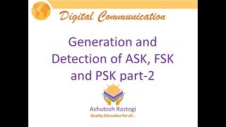 Generation and Detection of ASK FSK and PSK part 2ASKPSKFSKDigital Modulation [upl. by Ailido]