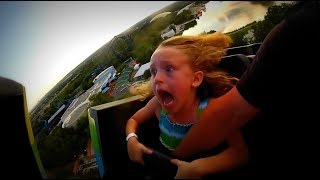 NEW Funny Kids On Roller Coasters Hilarious Reactions [upl. by Karlis]