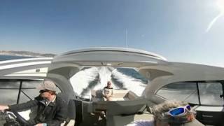 im 360 Grad Video Testfahrt mit einer Jeanneau Leader 33 in Cannes März 2017 [upl. by Shae412]