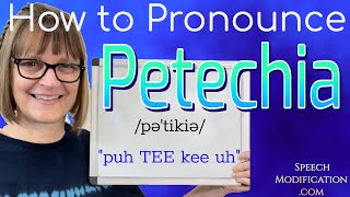 How to Pronounce Petechia Petechiae [upl. by Assilen680]