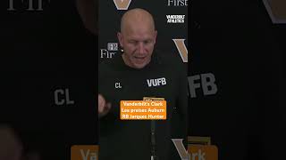 Vanderbilt head coach Clark Lea is asked about defending Auburn RB Jarquez Hunter wareagle wde [upl. by Weinstock]