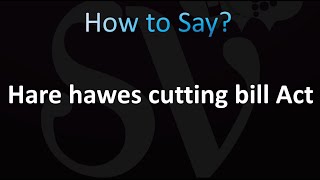 How to Pronounce Hare hawes cutting bill Act [upl. by Anjela]