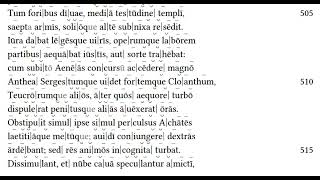 Aeneid Book I 418578 Latin Reading Hexameters [upl. by Akoek]