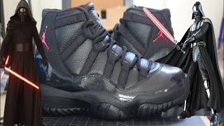 How To Dye Soles and Dirty Midsoles Tutorial Custom Dark Side 11s [upl. by Nahtanhoj]